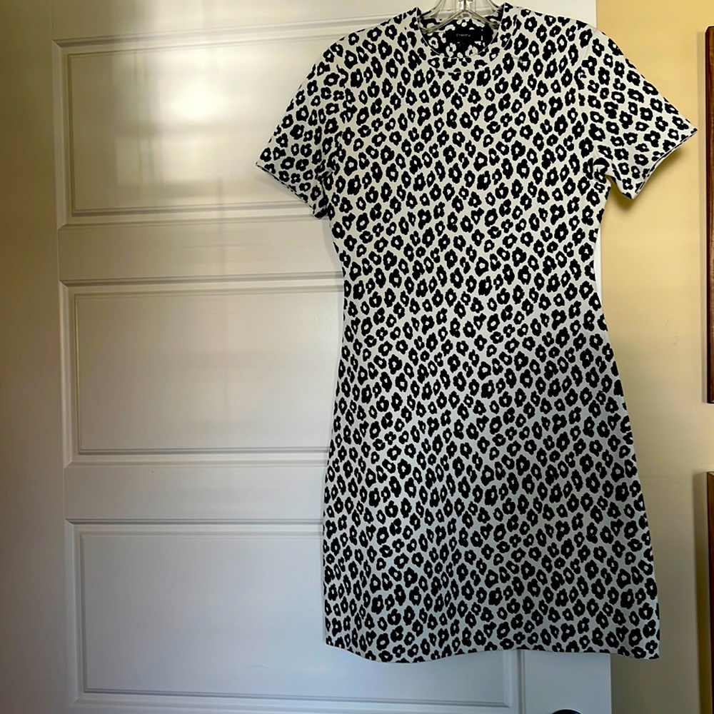 Theory leopard print scuba dress